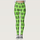 Benutzerdefinierter QR-Code Neon grüne Leggings od (Vorderseite)