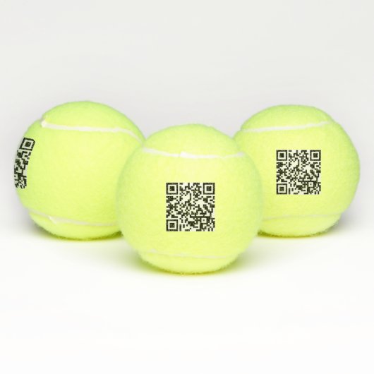 Benutzerdefinierter QR-Code oder Foto-Kontaktinfo- Tennisbälle (Multi)