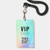 Benutzerdefinierter QR-Code Pastell-Regenbogen-VIP Ausweis (Vorderseite mit Lanyard)
