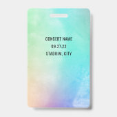 Benutzerdefinierter QR-Code Pastell-Regenbogen-VIP Ausweis (Rückseite)