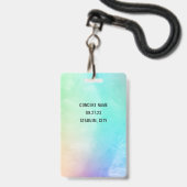 Benutzerdefinierter QR-Code Pastell-Regenbogen-VIP Ausweis (Rückseite mit Lanyard)