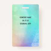 Benutzerdefinierter QR-Code Pastell-Regenbogen-VIP Ausweis (Rückseite)