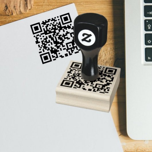 Benutzerdefinierter QR-Code personalisiert scannba Gummistempel