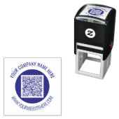 Benutzerdefinierter QR-Code Personalisierte runde Permastempel (Beispiel)
