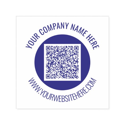 Benutzerdefinierter QR-Code Personalisierte runde Permastempel (Design)