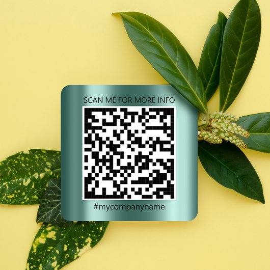 Benutzerdefinierter QR-Code Prüfung Ich Name Aquam Quadratischer Aufkleber
