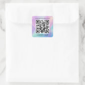 Benutzerdefinierter QR-Code Prüfung Ich Name Holog Quadratischer Aufkleber (Tasche)