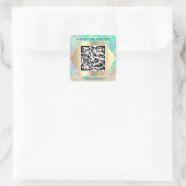Benutzerdefinierter QR-Code Prüfung Ich Name Holog Quadratischer Aufkleber (Tasche)
