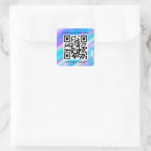 Benutzerdefinierter QR-Code Prüfung Ich Name Holog Quadratischer Aufkleber (Tasche)