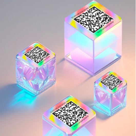 Benutzerdefinierter QR-Code Prüfung Me Name Regenb Quadratischer Aufkleber