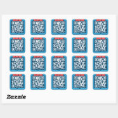 Benutzerdefinierter QR-Code Quadratischer Aufkleber (Blatt)