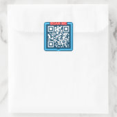 Benutzerdefinierter QR-Code Quadratischer Aufkleber (Tasche)