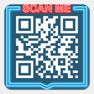 Benutzerdefinierter QR-Code Quadratischer Aufkleber