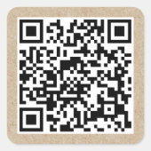 Benutzerdefinierter QR-Code Quadratischer Aufkleber (Vorderseite)