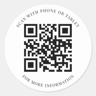 Benutzerdefinierter QR-Code Runder Aufkleber