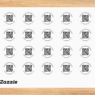 Benutzerdefinierter QR-Code Runder Aufkleber