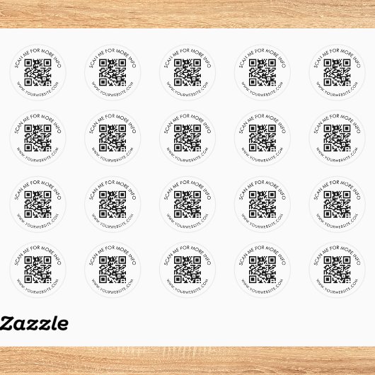 Benutzerdefinierter QR-Code Runder Aufkleber