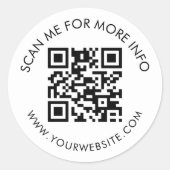 Benutzerdefinierter QR-Code Runder Aufkleber (Vorderseite)