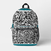 Benutzerdefinierter QR-Code-Scan-Backpack - Farbe  Bedruckter Rucksack (Vorderseite)