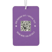 Benutzerdefinierter QR-Code-Scan-Info-Luftverbesse Autolufterfrischer (Rückseite)