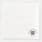 Benutzerdefinierter QR-Code Scan Info Text und Far Serviette (Vorderseite)