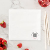 Benutzerdefinierter QR-Code Scan Info Text und Far Serviette (Beispiel)