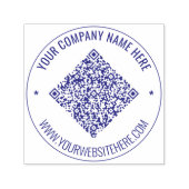 Benutzerdefinierter QR-Code-Scan-Name-Info-Rund-St Permastempel (Design)