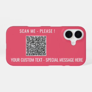 Benutzerdefinierter QR-Code-Scan und Text iPhone-H iPhone 16 Hülle