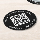 Benutzerdefinierter QR-Code Scan zum Anzeigen unse Runder Pappuntersetzer (Angewinkelt)