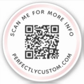 Benutzerdefinierter QR-Code Scannen Sie mich für w Aufkleber (Vorderseite)