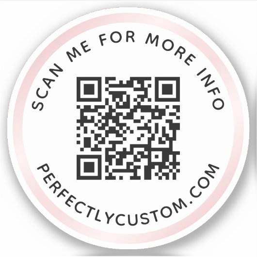 Benutzerdefinierter QR-Code Scannen Sie mich für w Aufkleber (Vorderseite)