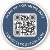Benutzerdefinierter QR-Code Scannen Sie mich für w Aufkleber (Vorderseite)