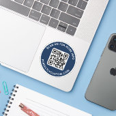 Benutzerdefinierter QR-Code Scannen Sie mich für w Aufkleber (Laptop mit iPhone)