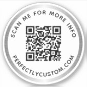 Benutzerdefinierter QR-Code Scannen Sie mir den si Aufkleber (Vorderseite)