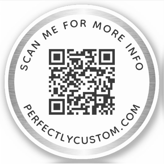 Benutzerdefinierter QR-Code Scannen Sie mir den si Aufkleber (Vorderseite)