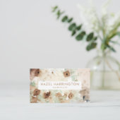 Benutzerdefinierter QR-Code Scannerfarben Floral B Visitenkarte (Stehend Vorderseite)