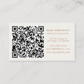 Benutzerdefinierter QR-Code Scannerfarben Floral B Visitenkarte (Rückseite)