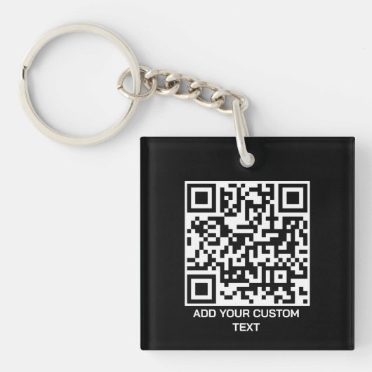 Benutzerdefinierter QR-Code-Schlüsselanhänger – mo Schlüsselanhänger (Vorderseite)