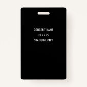 Benutzerdefinierter QR-Code Schwarz-weiß VIP Gesam Ausweis (Rückseite)