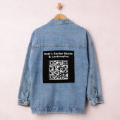 Benutzerdefinierter QR-Code Schwarz-weißer Scan-Bu Jeansjacke (Hangar)