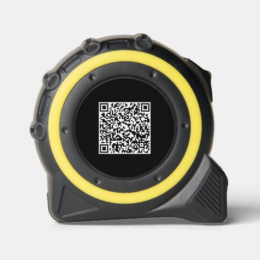 Benutzerdefinierter QR-Code schwarze Kontaktinfo-I Maßband (Vorderseite)
