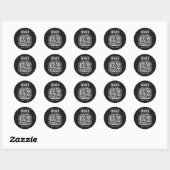 Benutzerdefinierter QR-Code Schwarzes Geschäftslog Runder Aufkleber (Blatt)