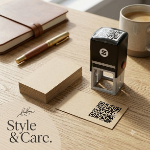 Benutzerdefinierter QR-Code-Selbstfärbestempel 1,5 Permastempel
