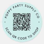 Benutzerdefinierter QR-Code Shop Aufkleber (Vorderseite)