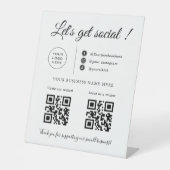 Benutzerdefinierter QR-Code, Social Media-Sign Sockelschild (Vorderseite)