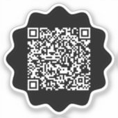 Benutzerdefinierter QR-Code Spielerischer, schlank Aufkleber (Vorderseite)