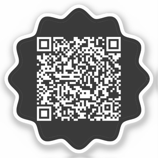 Benutzerdefinierter QR-Code Spielerischer, schlank Aufkleber (Vorderseite)