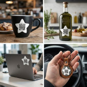 Benutzerdefinierter QR-Code Sternförmiger Aufklebe Stern-Aufkleber