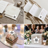 Benutzerdefinierter QR-Code Sternförmiger Hochzeit Stern-Aufkleber