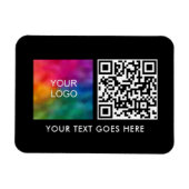 Benutzerdefinierter QR-Code Strichcode Firmenlogo  Magnet (Horizontal)